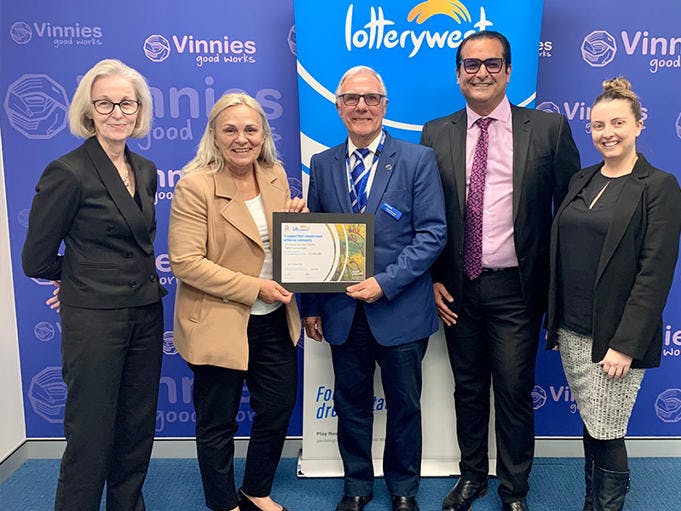 Lotterywest grant awarded to Vinnies WA.