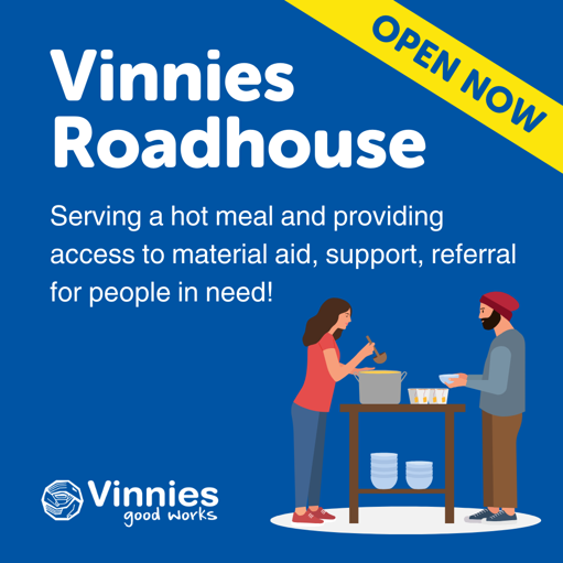 Vinnies Roadhouse now open, 4pm-5:30, Monday to Saturday