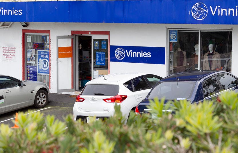 A photo of the outside of the Vinnies Wanneroo shop, staffed by friendly and helpful volunteers and staff who are there to help you find that special item to suit your requirements.