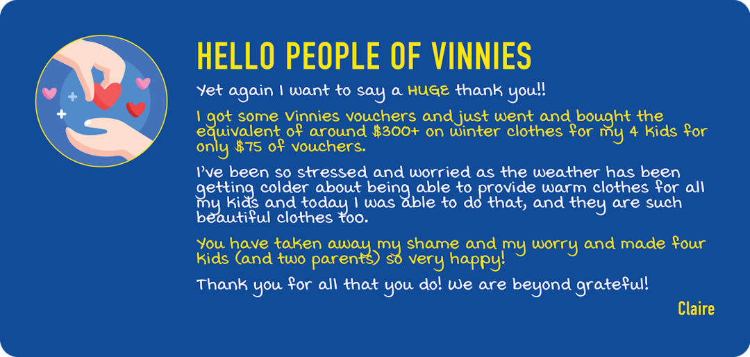 Thank you Vinnies