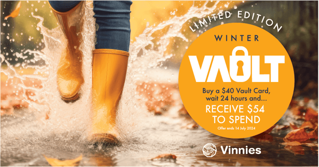 Vinnies Winter Vault promotion
