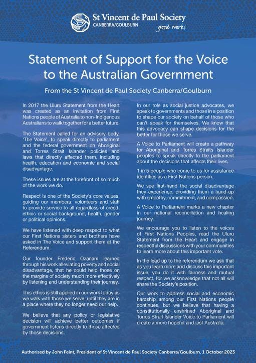 Statement of Support for the Voice to the Australian Government