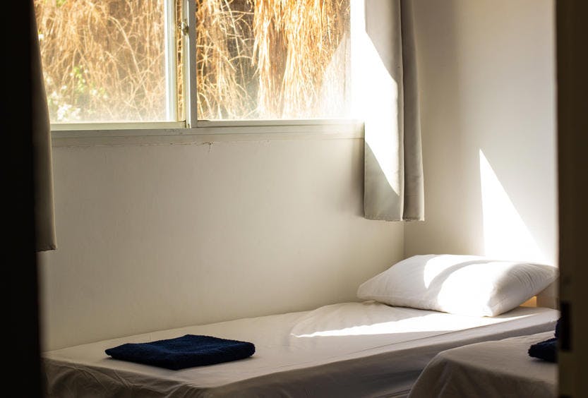 Hostel accommodation bedding