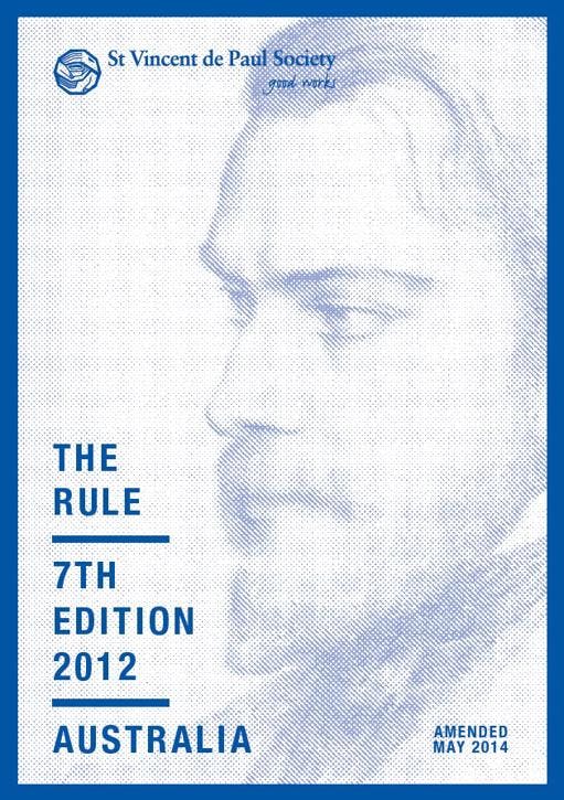 Cover page of 'The Rule' has Frederic Ozanam on the right