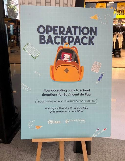 Lismore's Operation Backpack by St Vincent de Paul Society NSW